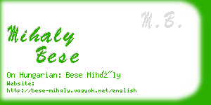 mihaly bese business card